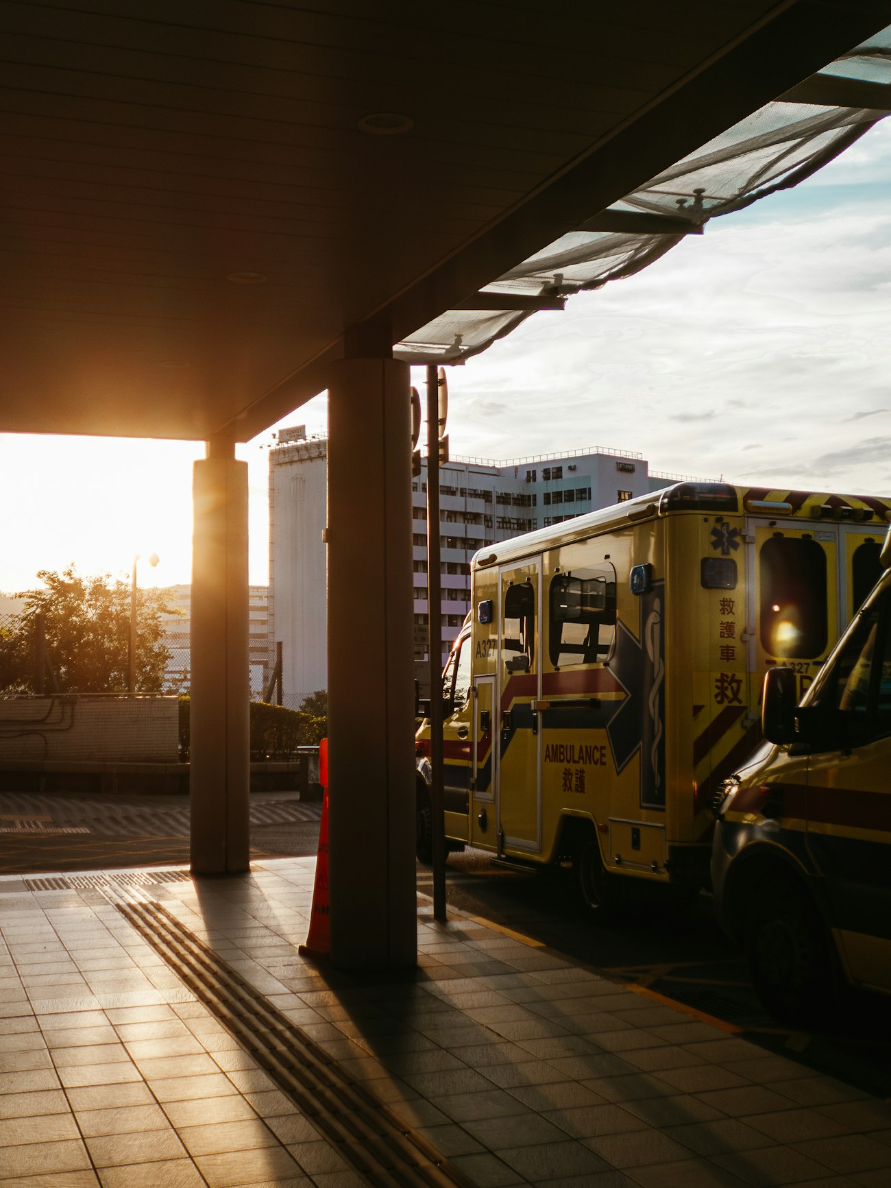 An ambulance bay
